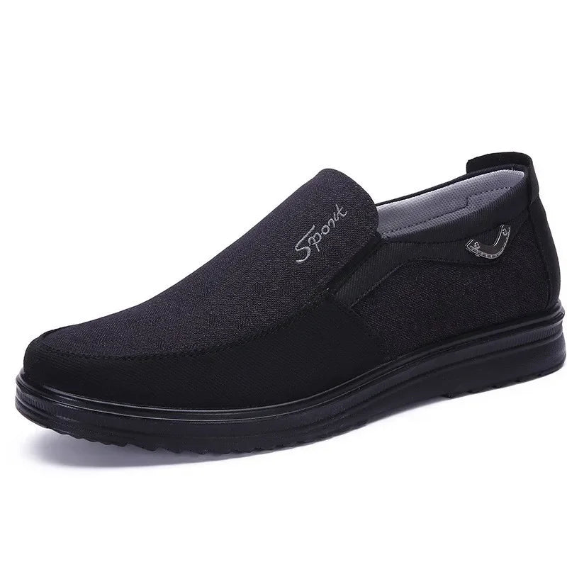 Men'S Canvas Shoes Outdoor Lightweight Soft Sole Non-Slip Walking Shoes Light and Comfortable Casual Fashion Men'S