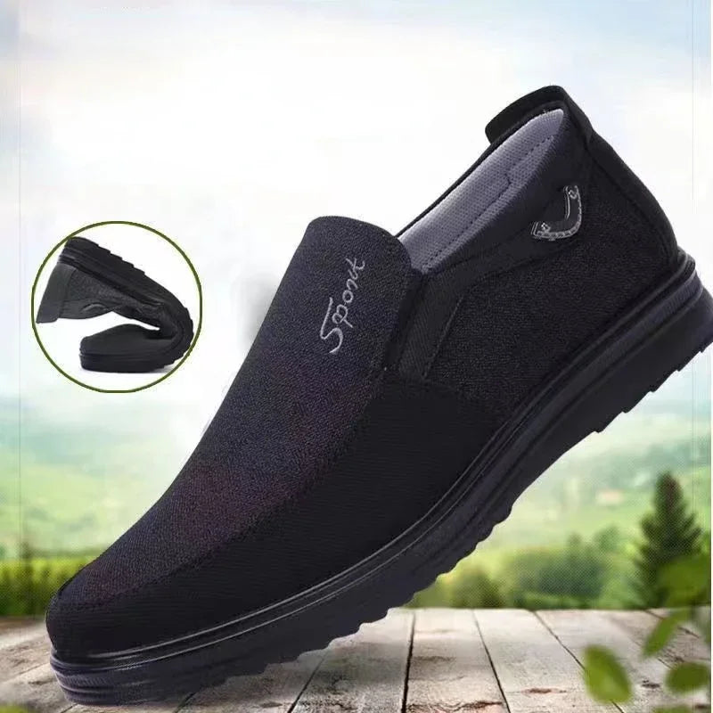 Men'S Canvas Shoes Outdoor Lightweight Soft Sole Non-Slip Walking Shoes Light and Comfortable Casual Fashion Men'S