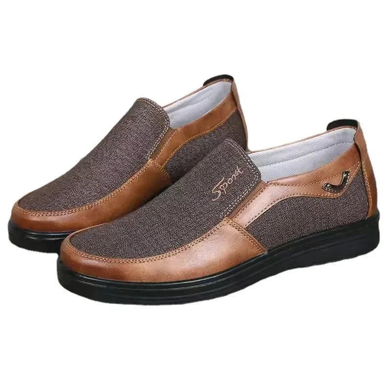 Men'S Canvas Shoes Outdoor Lightweight Soft Sole Non-Slip Walking Shoes Light and Comfortable Casual Fashion Men'S