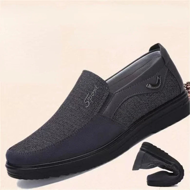 Men'S Canvas Shoes Outdoor Lightweight Soft Sole Non-Slip Walking Shoes Light and Comfortable Casual Fashion Men'S