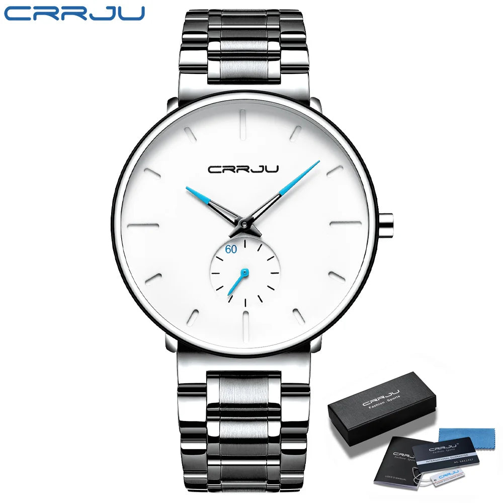 Mens Watches Stainless Steel Men'S Wrist Watch Casual Luxury Waterproof Sport Watch for Men Quartz Watch Relogio Masculino