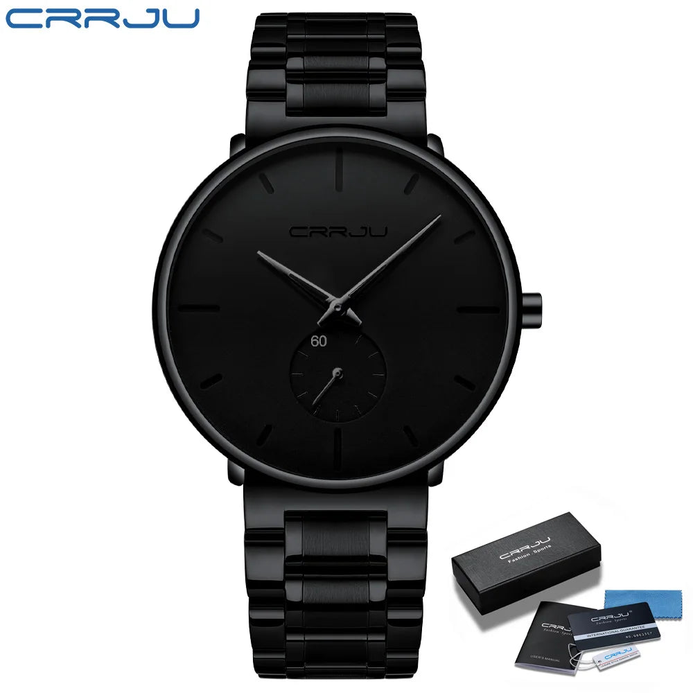 Mens Watches Stainless Steel Men'S Wrist Watch Casual Luxury Waterproof Sport Watch for Men Quartz Watch Relogio Masculino