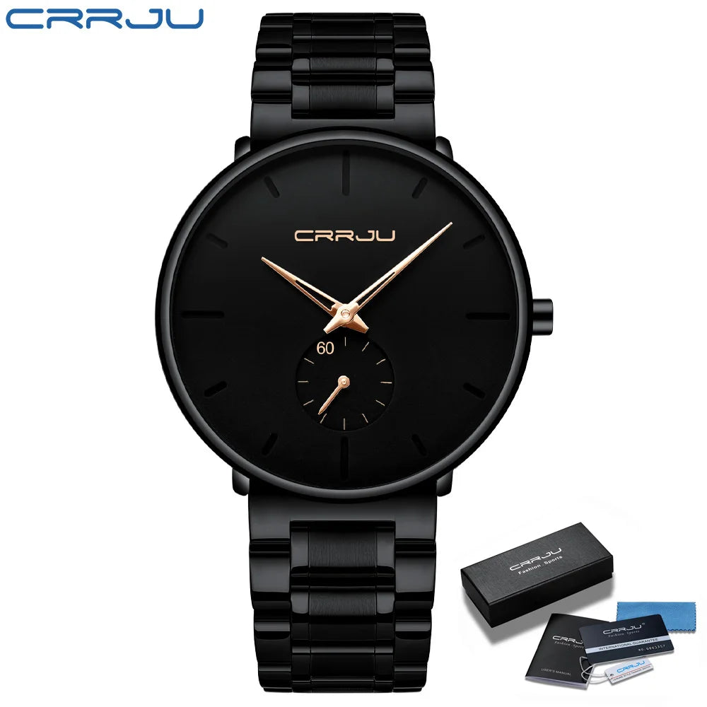 Mens Watches Stainless Steel Men'S Wrist Watch Casual Luxury Waterproof Sport Watch for Men Quartz Watch Relogio Masculino