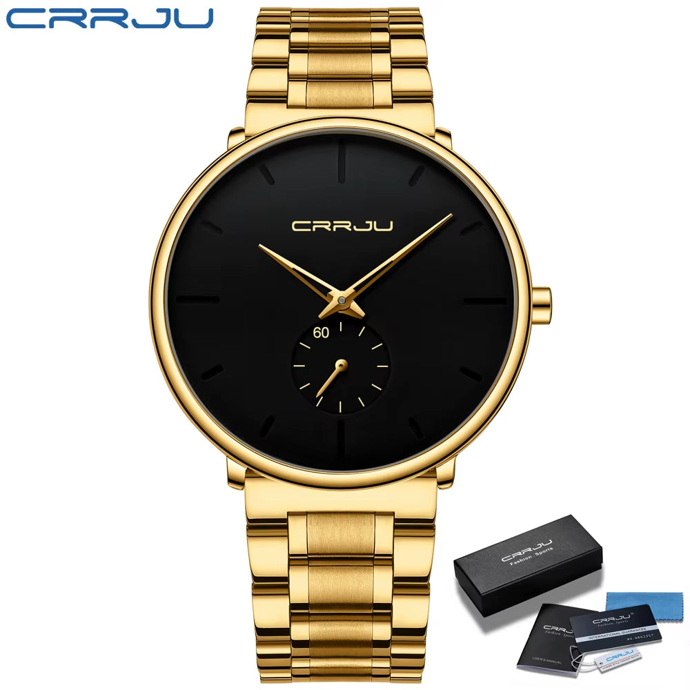 Mens Watches Stainless Steel Men'S Wrist Watch Casual Luxury Waterproof Sport Watch for Men Quartz Watch Relogio Masculino