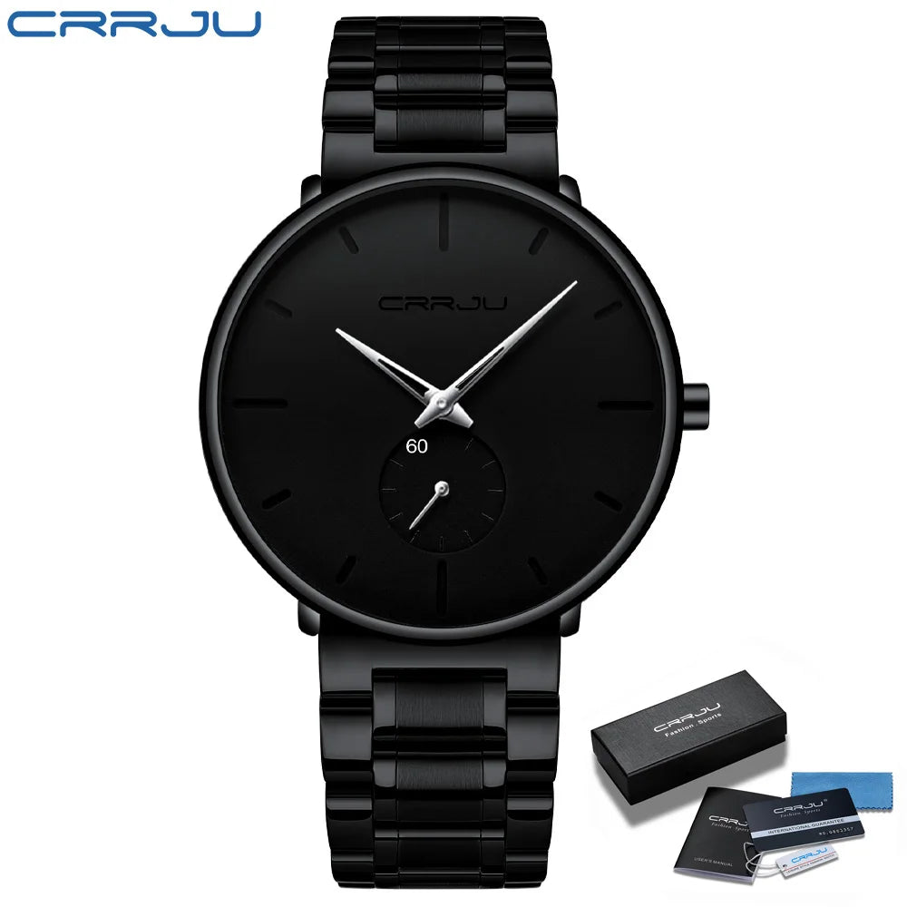 Mens Watches Stainless Steel Men'S Wrist Watch Casual Luxury Waterproof Sport Watch for Men Quartz Watch Relogio Masculino