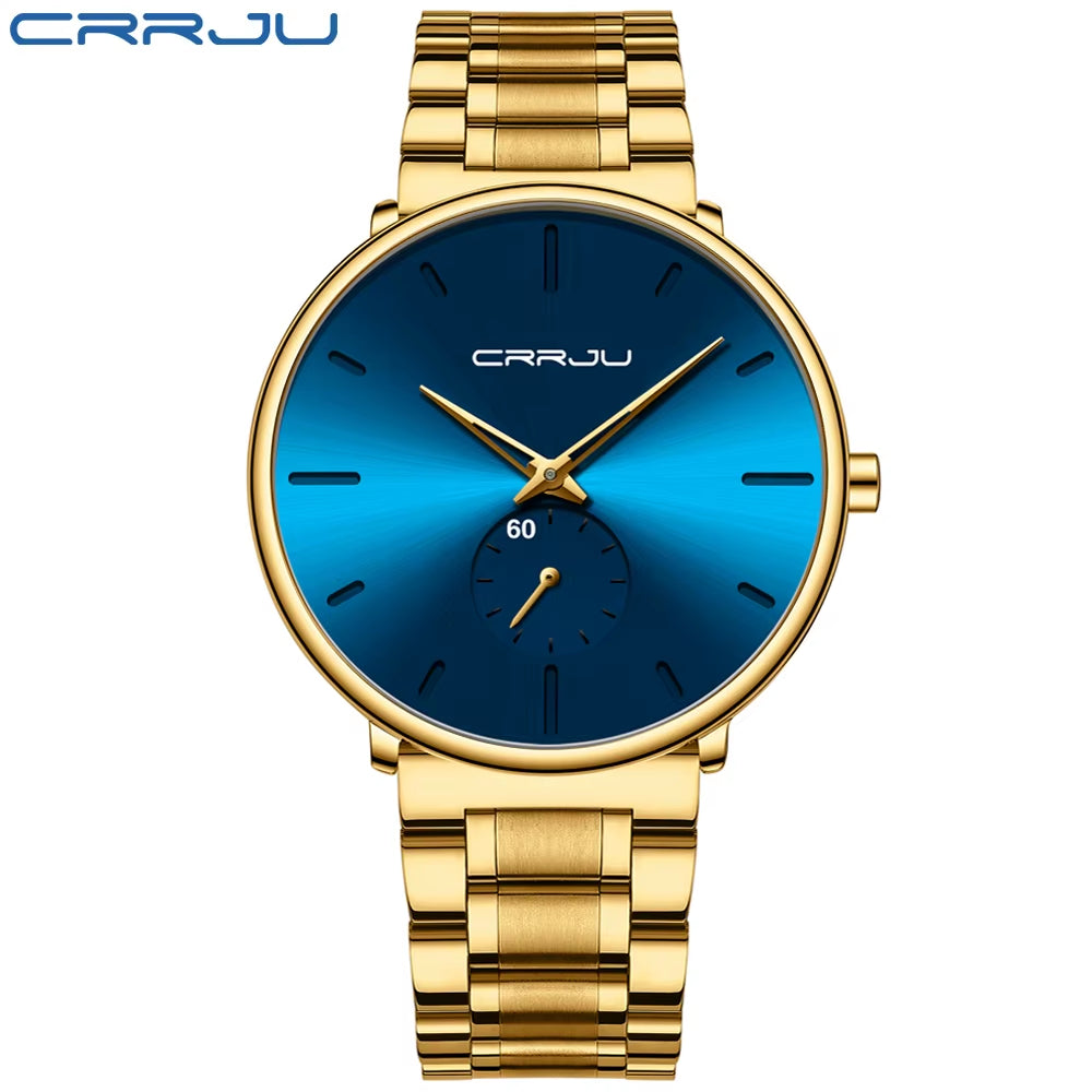 Mens Watches Stainless Steel Men'S Wrist Watch Casual Luxury Waterproof Sport Watch for Men Quartz Watch Relogio Masculino