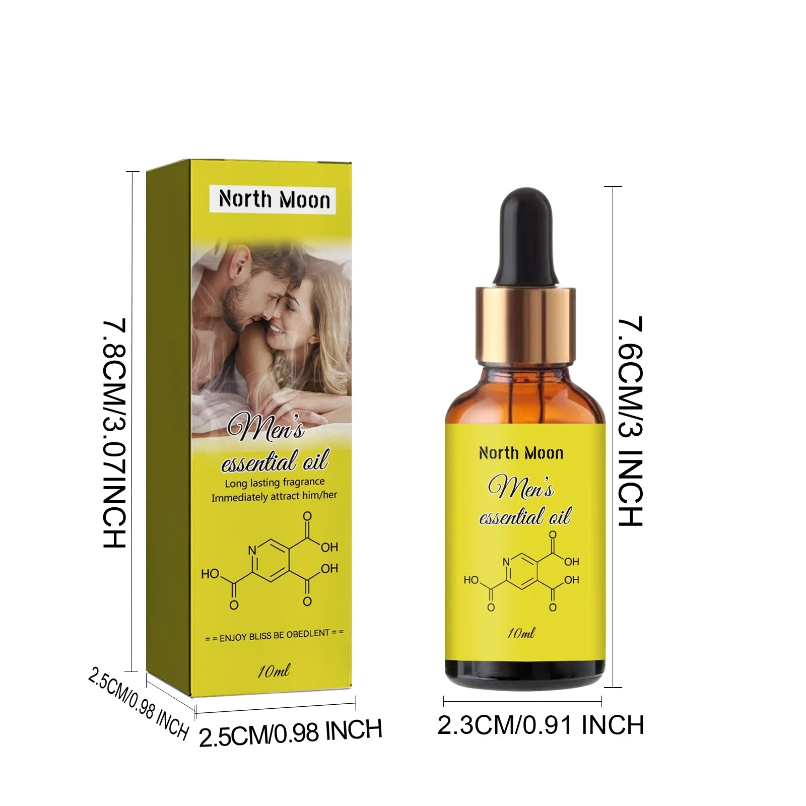 Men'S Essential Oil, Natural Fresh Body Fragrance Essential Oil for Men and Women Lasting Fragrance