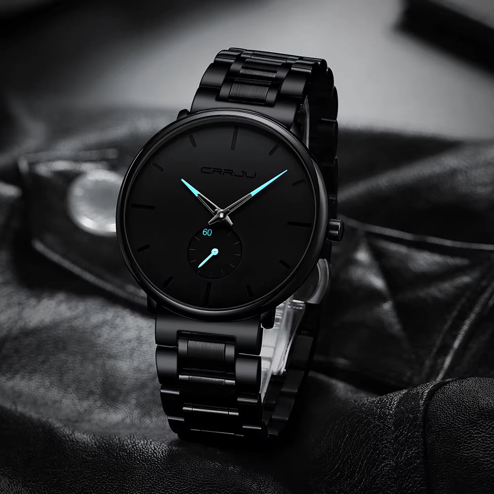 Mens Watches Stainless Steel Men'S Wrist Watch Casual Luxury Waterproof Sport Watch for Men Quartz Watch Relogio Masculino