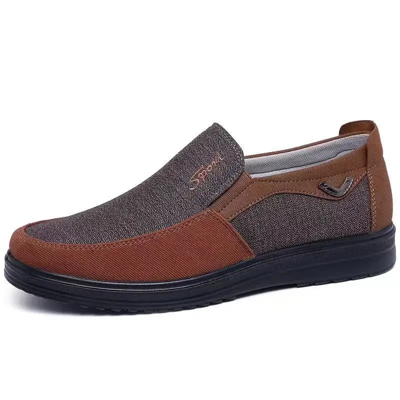 Men'S Canvas Shoes Outdoor Lightweight Soft Sole Non-Slip Walking Shoes Light and Comfortable Casual Fashion Men'S