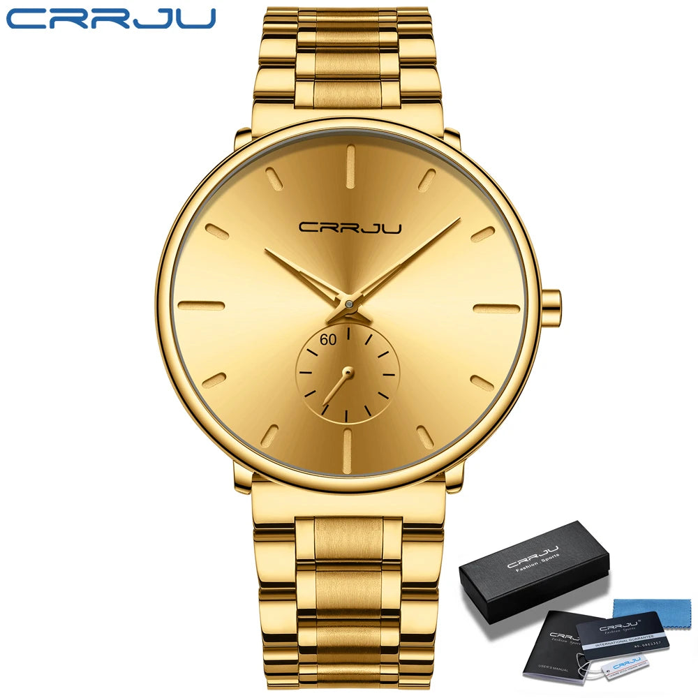Mens Watches Stainless Steel Men'S Wrist Watch Casual Luxury Waterproof Sport Watch for Men Quartz Watch Relogio Masculino
