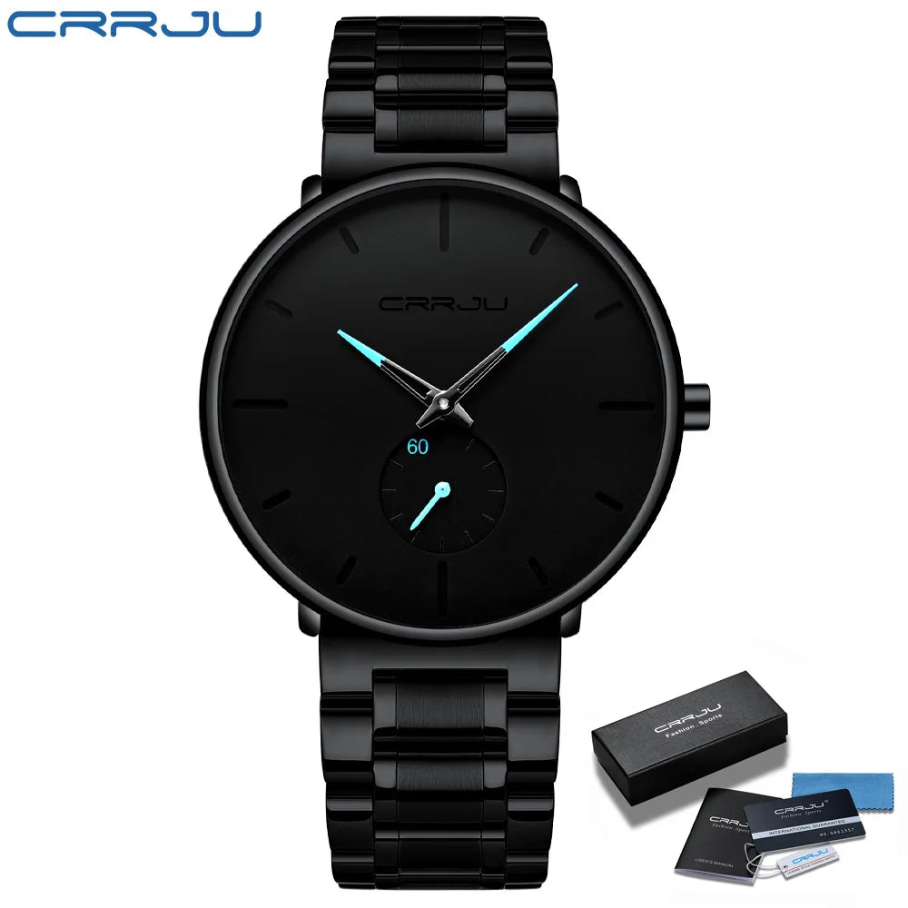 Mens Watches Stainless Steel Men'S Wrist Watch Casual Luxury Waterproof Sport Watch for Men Quartz Watch Relogio Masculino